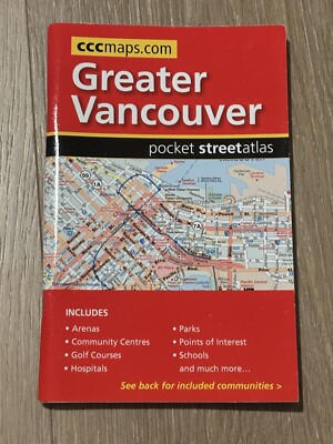 Cccmaps Greater Vancouver British Columbia Pocket Street Atlas Guide Canada