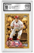 2023 Topps Gilded Chrome Jim Thome Gold Etch Wave #70/75 Phillies AC GEM Mint 10