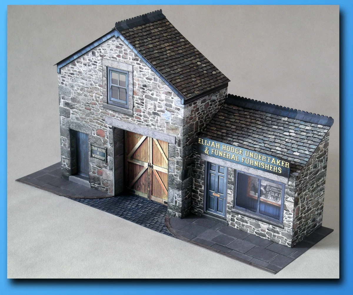 Victorian Village Undertaker 7mm Scale Card Model Kit ideal for O