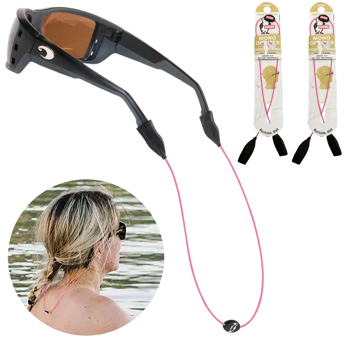 Fishing Sunglass Strap Monofilament with SS Snaps