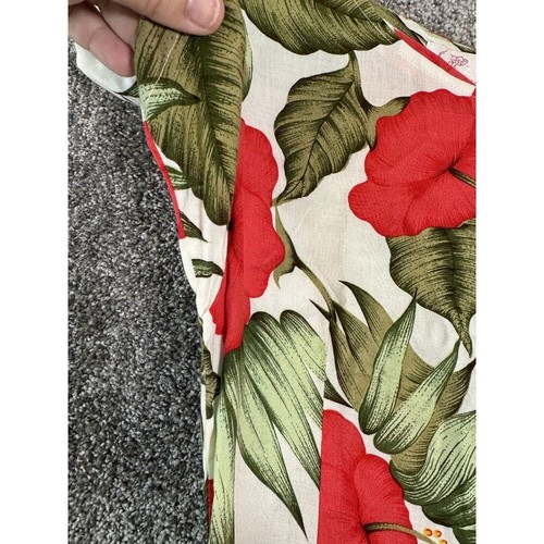 Maxi abito vintage Tiasa taglia 8 Aloha Rayon Festival Hawaii Island Cruise floreale - Foto 5 di 10