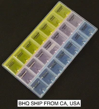 21 Grids 3 Times Daily Weekly Medicine Pills Holder Case