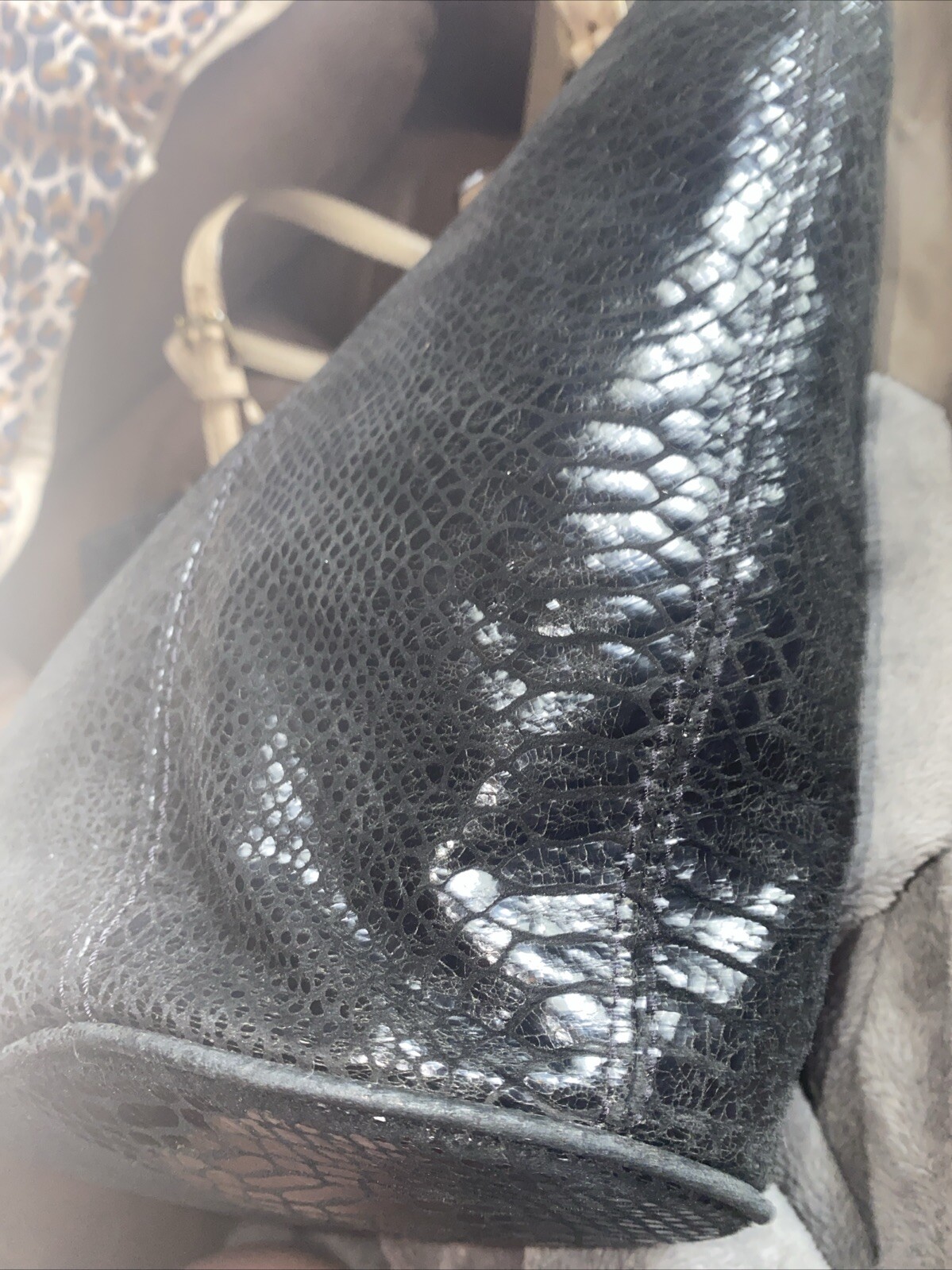 Michael Kors Jet Set Black Python Leather Tote Sh… - image 14