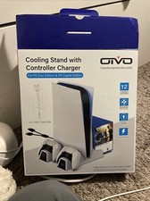OIVO PS5 Stand with Suction Cooling Fan and Dual Controller Charger READ DESCRIP