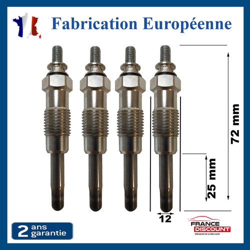 4 Bougie de préchauffage pour