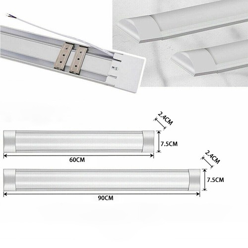 60/90CM LED Batten Light 6500K White Light Fluorescent Strip Light Slim Fitting - Picture 10 of 14