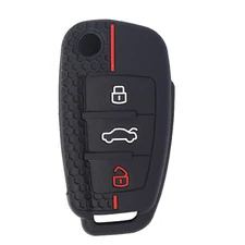 3 Buttons Flip Key Fob Remote Key Case Shell For Audi A1 A3 A4 B7 A6 C6 TT/Q3 Q7