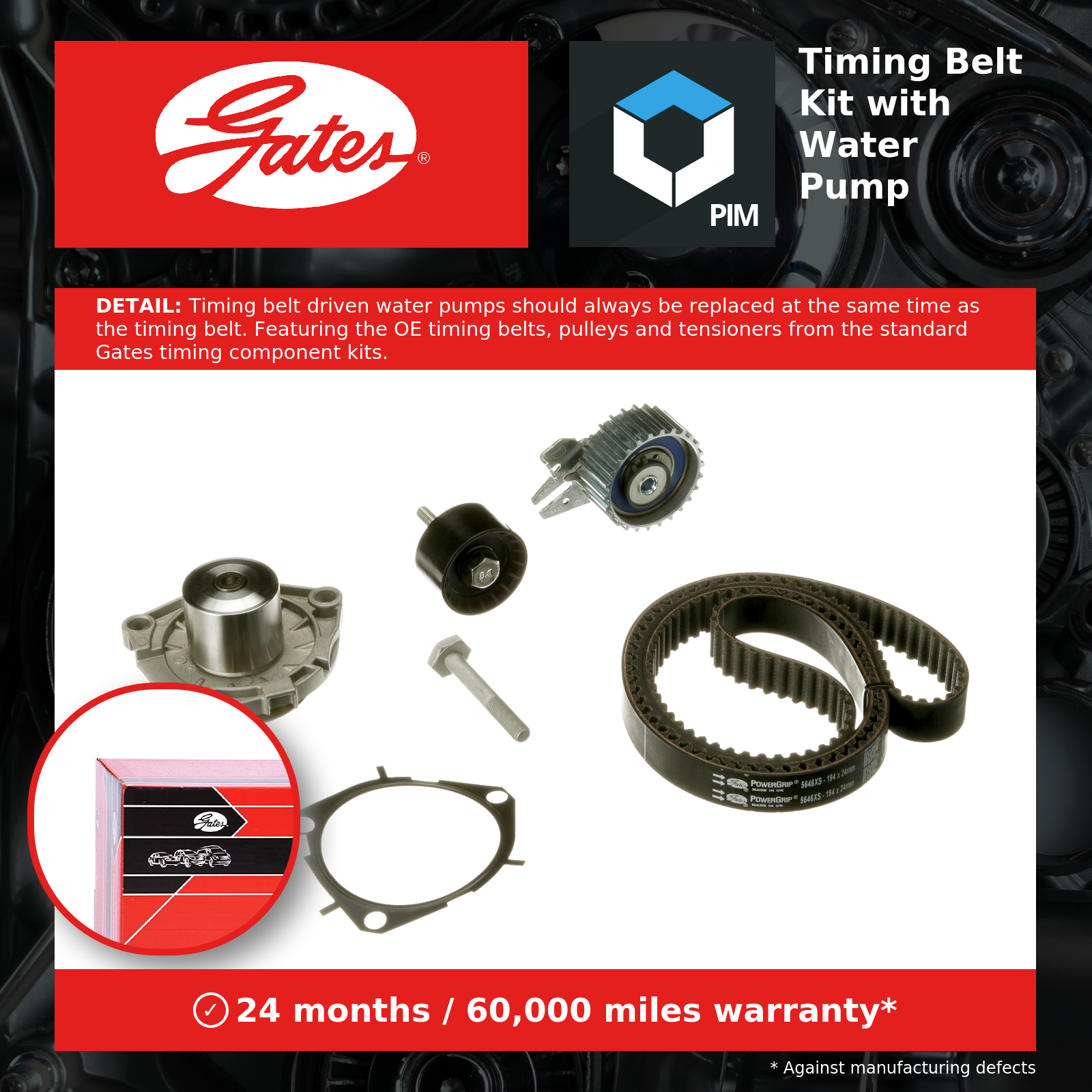 Fits GATES KP15646XS KP15646XS WATER PUMP KIT GATES ⭐UK Stock⭐ - Image 8