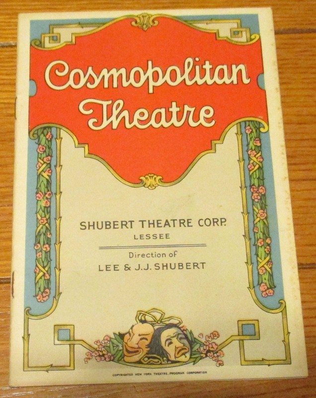 1927 Broadway Playbill  Balieffs Chauve Souris Russian Play Cosmopolitan Theatre