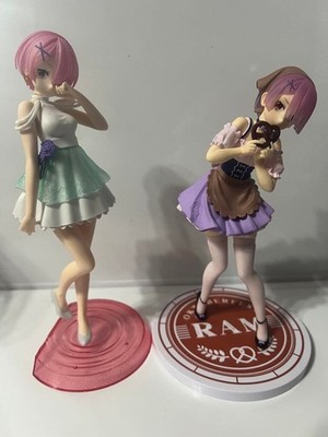 Re:Zero Ram Figure 2 Pack Anime Figurine Collectible Ready to Use Now
