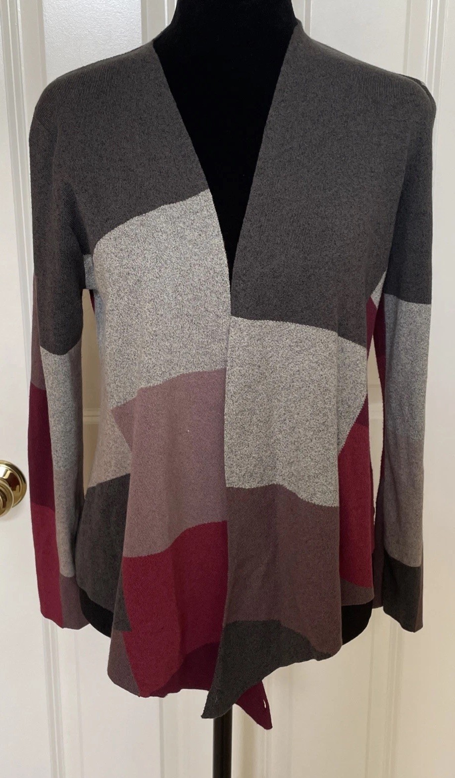 NIC + ZOE COLORBLOCK CARDIGAN SWEATER Size PS Ope… - image 1