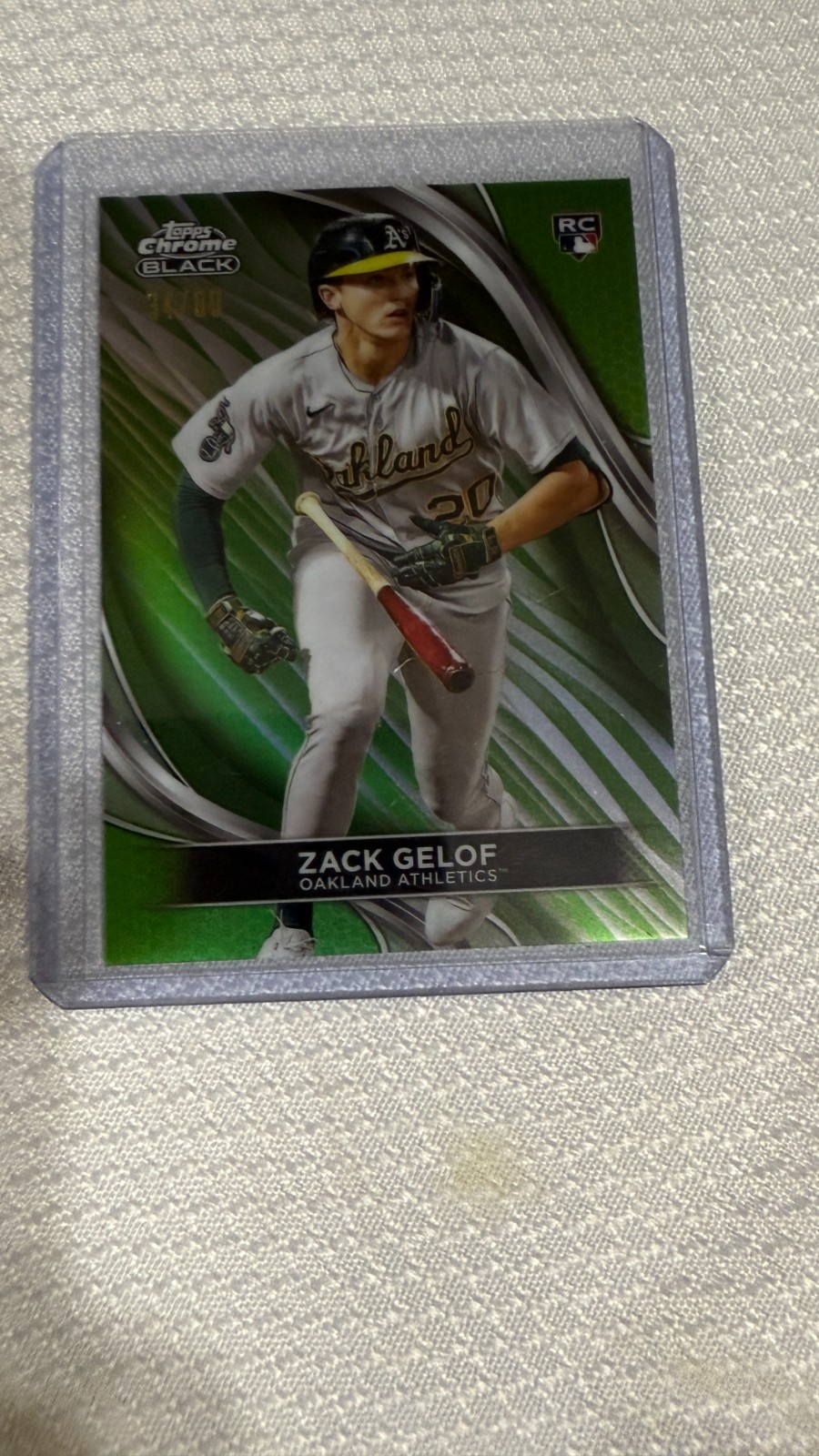 2024 Topps Chrome Black - Zack Gelof #40 Blue Refractor /75 (RC)