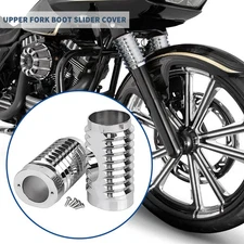 Upper Fork Boot Slider Covers Cow Bells For Harley Street Glide Heritage Softail