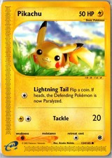 Pikachu 124/165 Common Expedition Base Set Pokemon Moderately Played on eBay
