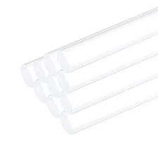 MECCANIXITY 10pcs Acrylic Round Rods 3/8" x 12" Clear x 12", 