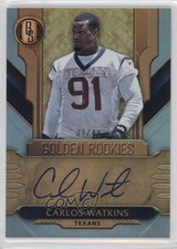 2017 Panini Gold Standard Golden Rookies Platinum 37/49 Carlos Watkins Auto 0q3