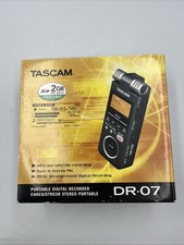 Tascam DR-07, portable digital recorder with USB cable, SD card, Works Great