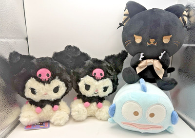 Sanrio Kuromi Hangyodon Gothic Cat Plush Lot BNWT Kawaii Anime Toys