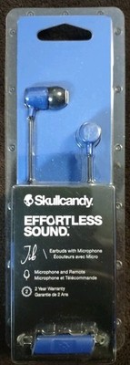 Skullcandy JIB In-Ear Earbuds w/Mic Model#:S2DUYK-M712 Blue NEW in Pkg