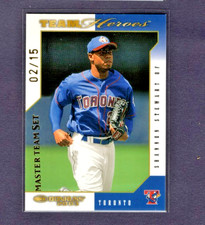 2003 DONRUSS HEROES MASTER TEAM SET BLUE JAYS PARALLEL #529 SHANNON STEWART #/15