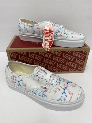 VANS W6 M4.5 Madewell Custom Pink Blue Tie Dye True White Authentic Shoes NIB!