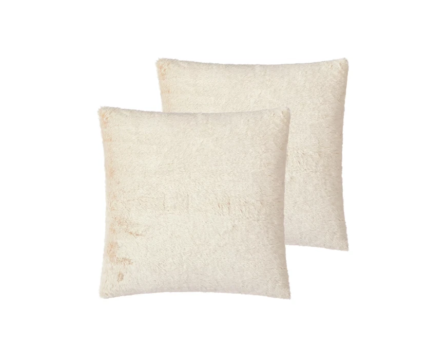 2-Pack Decorative Throw Pillows - Soft Textured Accent Cushins, Neutral