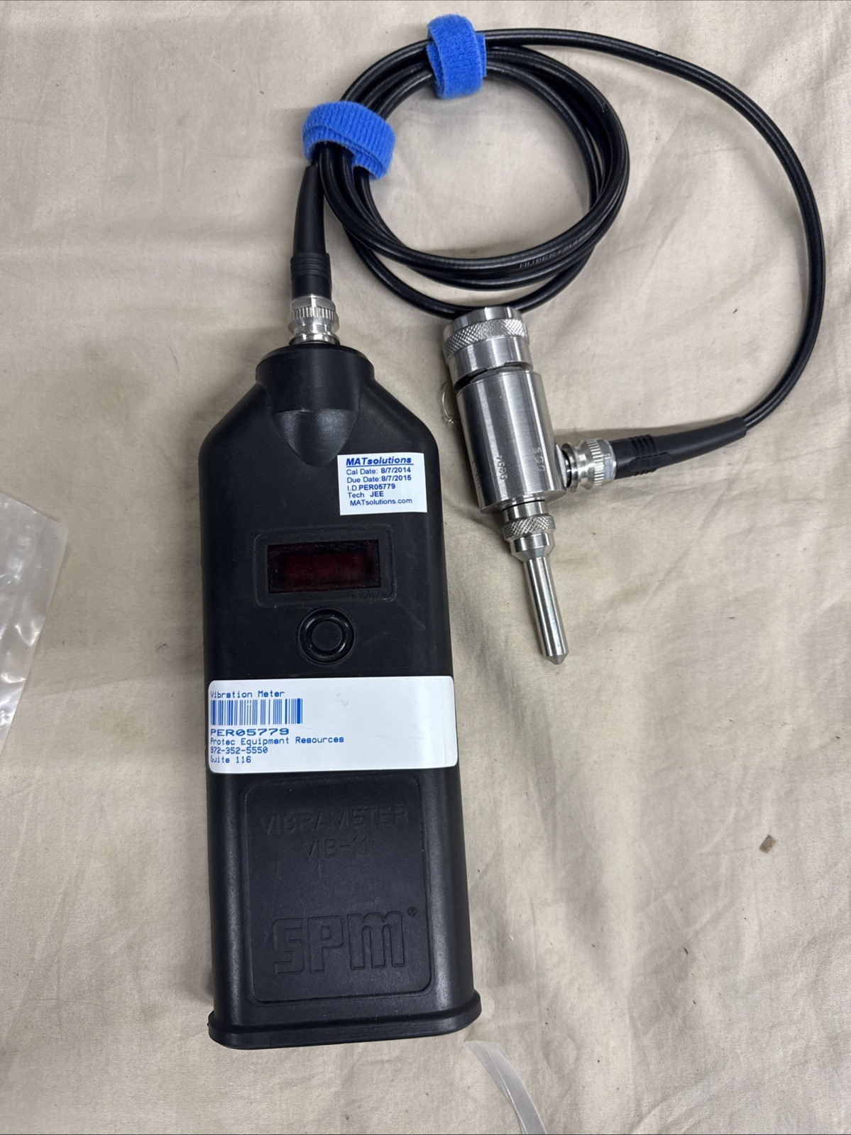 SPM Instruments VIB-11 Vibrameter w/ Transducer TRV12