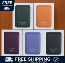For iPhone 17 16 15 14 13 Original Leather Wallet Card Holder Case With MagSafe