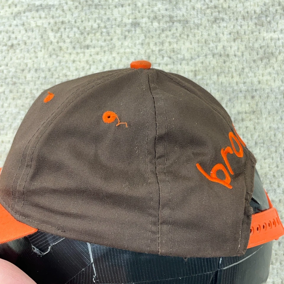 Vintage Cleveland Browns Hat Cap Snap Back Blockhead 90s NFL FootballYouth Kids - Image 4 of 4