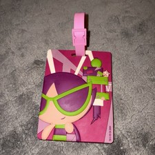 VTG The Powerpuff Girls 2004 Backpack Luggage Tag Name Holder Clip On Carry Bag