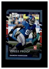 2017 Donruss Press Proofs Silver Die Cut Damon Harrison RC 1/75 New York Giants