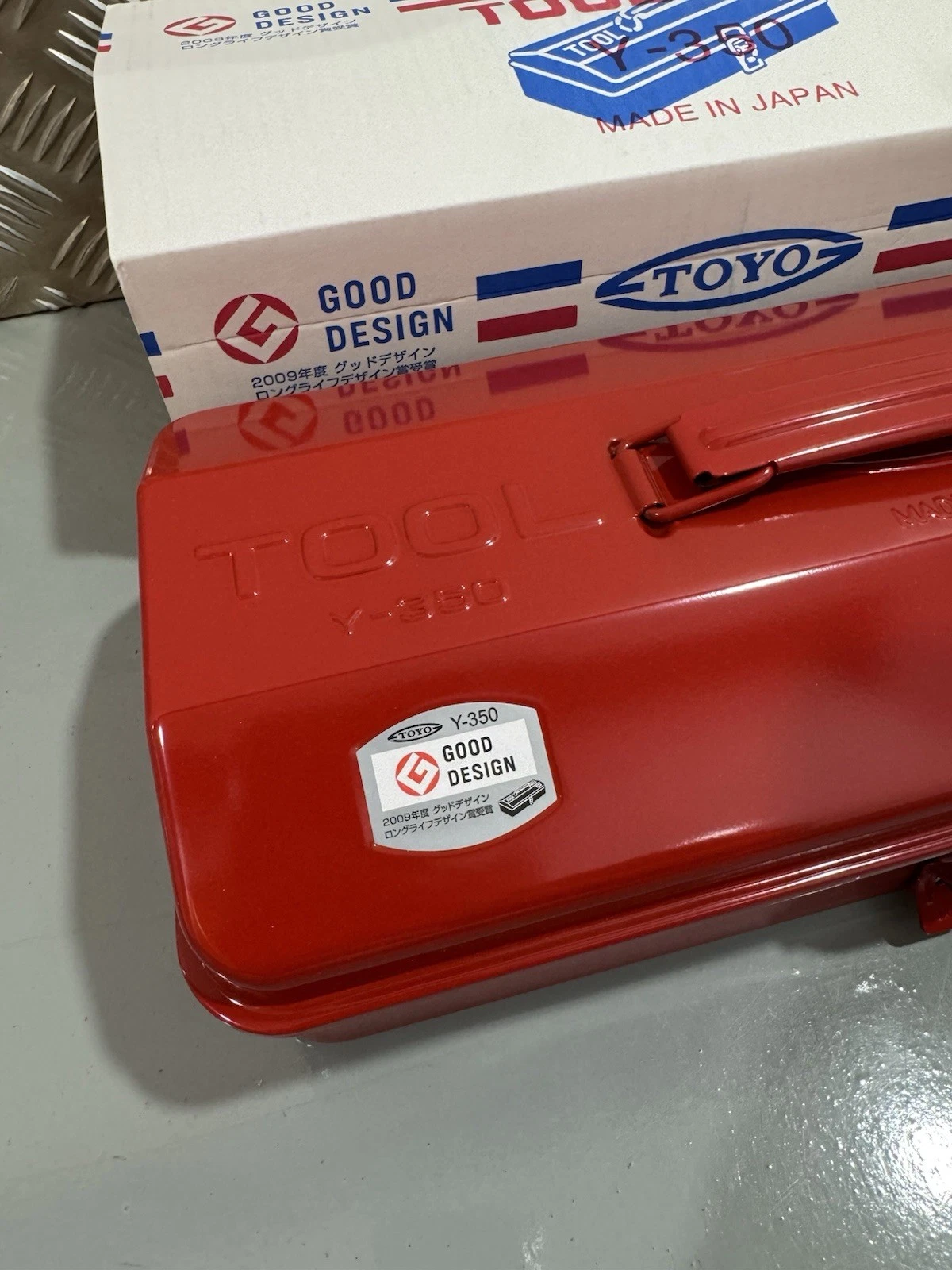 TOYO STEEL Y-350 Trunk Shaped Tool Box Red Pressed Steel Brand New 2
