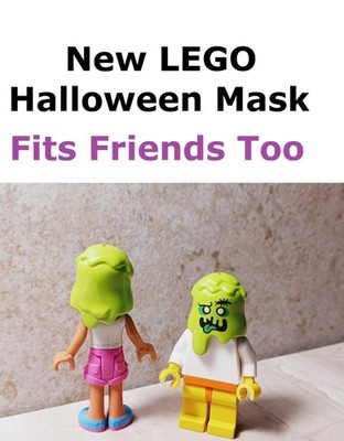 New LEGO Halloween Mask Slime Monster Ghoul Creepy Slimer Printed Face Bugs