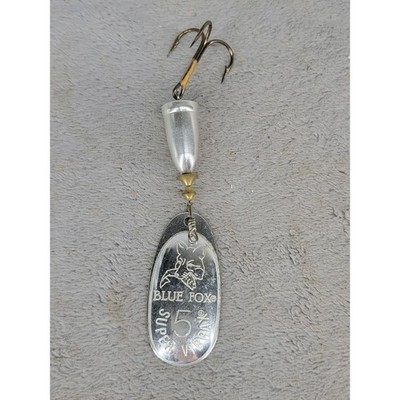 Blue Fox Super Vibrax 5 Silver Spinner Fishing Lure Made in Finland USPAT4163338