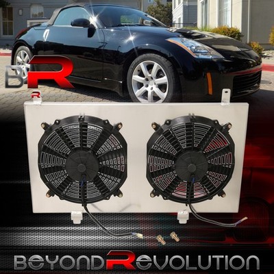 For 2003-2007 G35 Coupe 350Z MT JDM Track Drift Radiator Dual Cooling ...