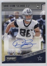 2018 Panini Playoff Rookies Variations Auto 50/50 Dalton Schultz #277 Auto 13c1
