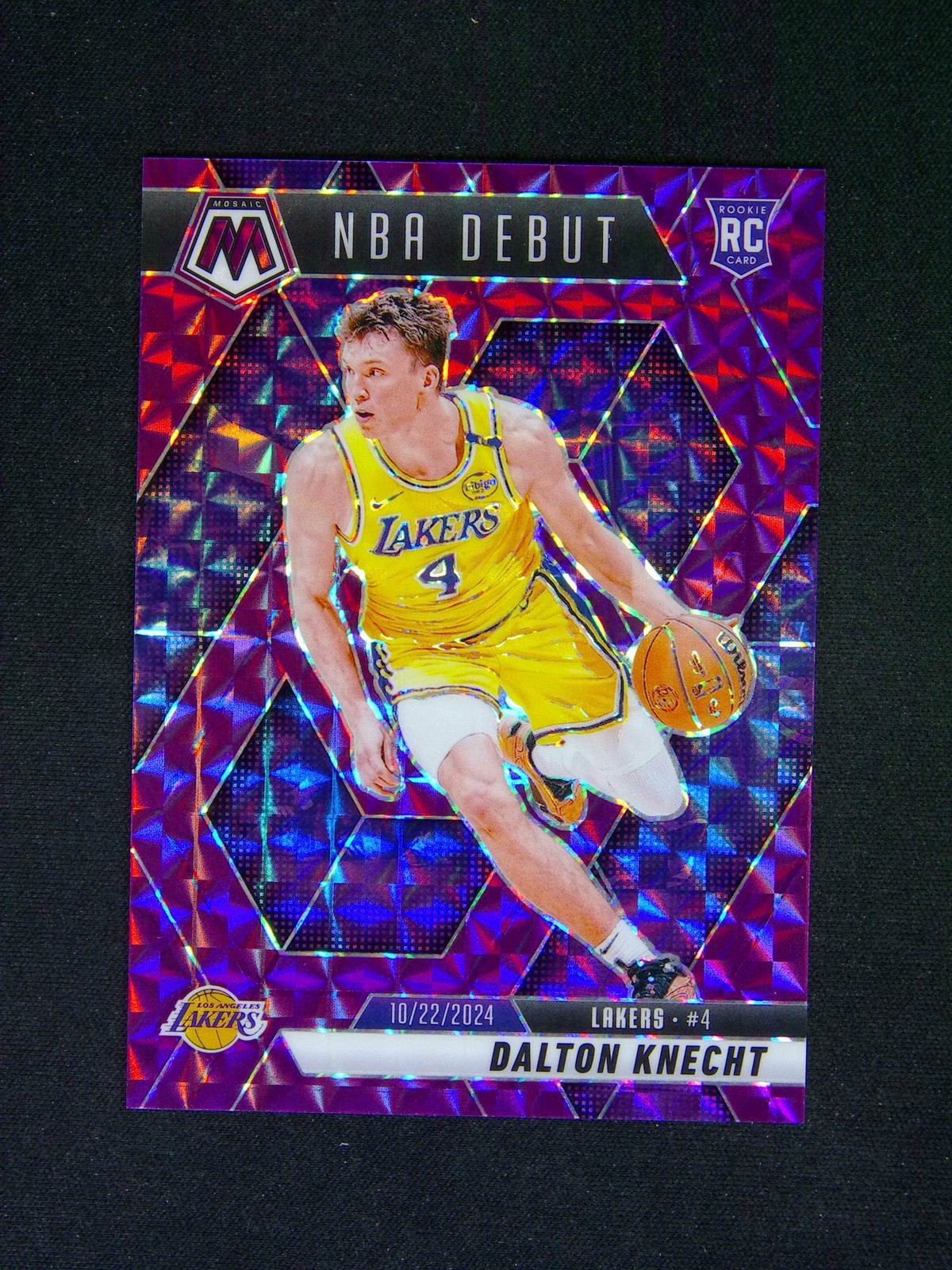2024-25 Panini Mosaic Dalton Knecht #264 RC Rookie NBA Debut Purple /99