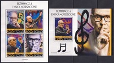 YX0201 2020 CHAD ENNIO MORRICONE MUSIC CINMEA #3925-3928+BL902 MNH