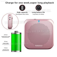 Portable Voice Amplifier Megaphone FM Radio MP3 Speaker with Wired Microphone OZ — image 6