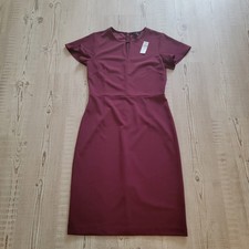 NWT Banana Republic Wine Sheath Dress With Keyhole Neck 10 Tall Modest Business