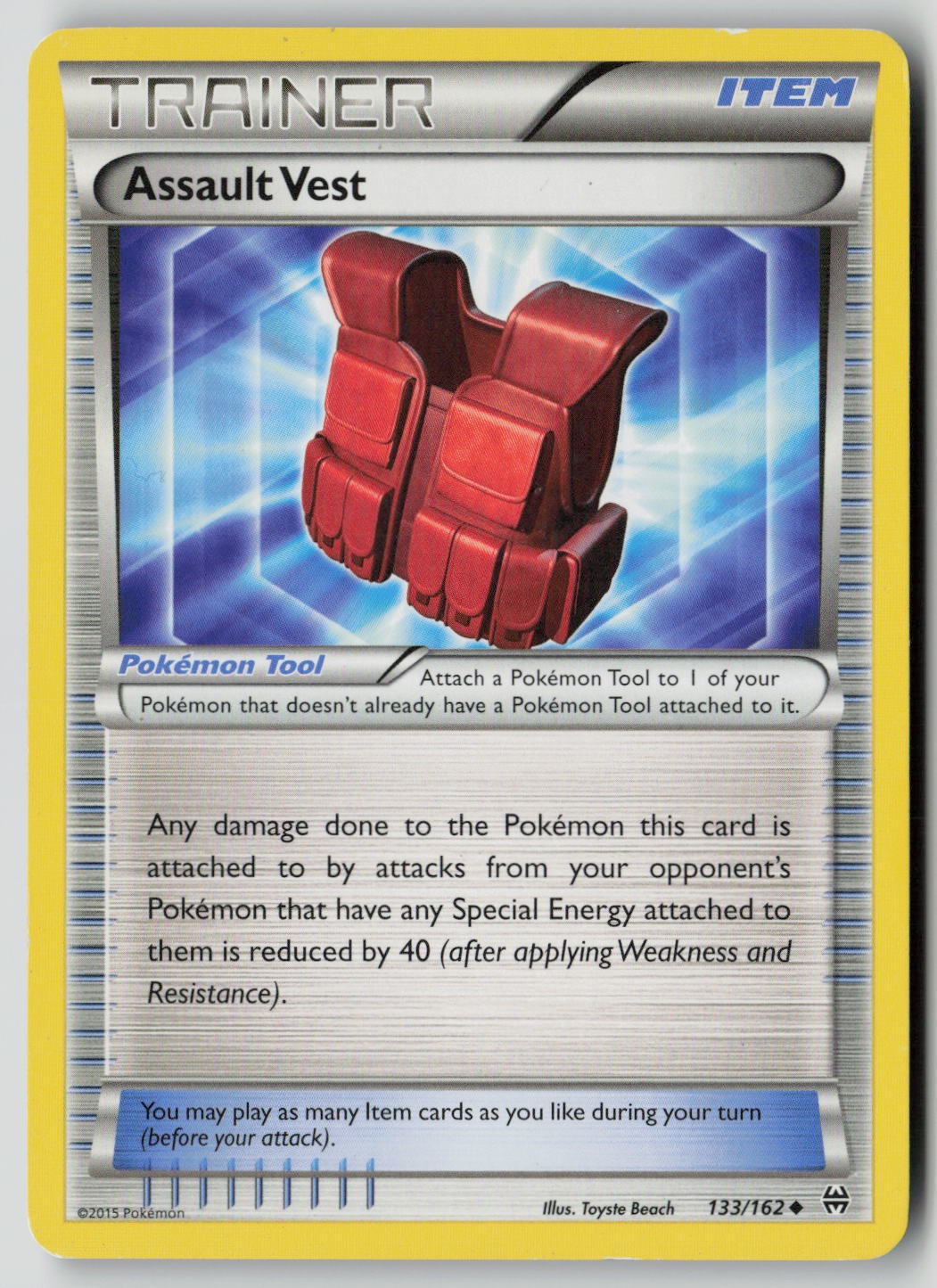 Assault Vest 133/162 Uncommon BREAKthrough Pokemon MP