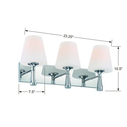 Crystorama Ramsey 23 1/4" Wide Polished Nickel Wall Light - Picture 4 of 5