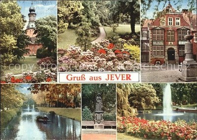 Jever Schloss Park Denkmal Kanal Weiher Fontaene