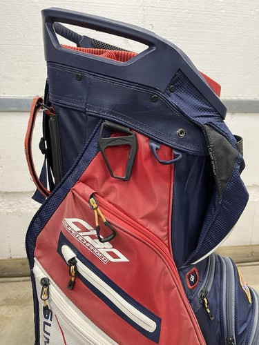 SUN MOUNTAIN • C-130 Supercharged 14-Way Cart Stand Bag Red White Blue * PATRIOT - Picture 2 of 22
