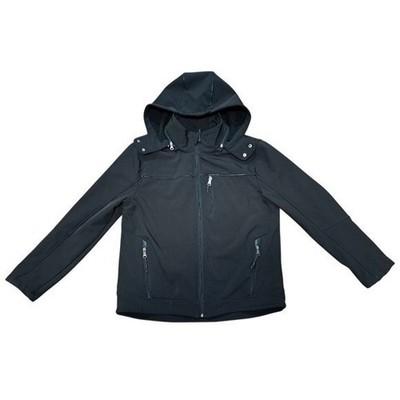 Urban Republic Mens Black Hooded Softshell Jacket Size L