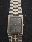 VINTAGE SEIKO TANK  BLACK FACE WATCH
