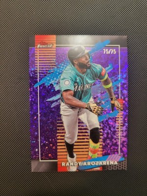 2026 Topps Finest Randy Arozarena Uncommon Purple Mini-Diamond Refractor 75/75