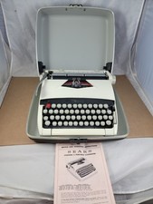 Vintage Manual Sears Citation 2 White Typewriter With Hard Case Tested  thumbnail
