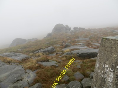 Foto 8x6 Blick von Wards Stein Triangulationssäule auf einem nebligen Oktober c2015