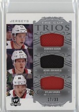 2018-19 The Cup Trios Jerseys 17/33 Dominik Kahun Henri Jokiharju Rookie RC 11pm